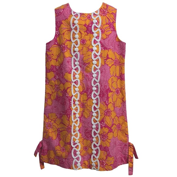 Lilly Pulitzer Original All Over Print Shift Dress Pink Elephant Peach Hibiscus - Picture 3 of 14